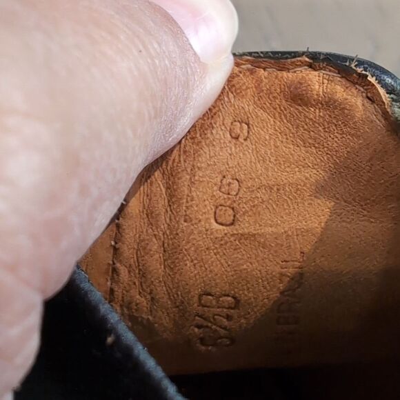 Y2k Cole Haan Black Leather Chunky Wooden Stacked Lug Sole Chelsea Boot 5.5 - Picture 11 of 14